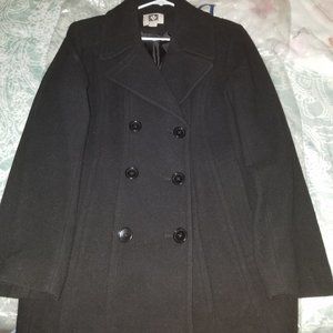 Womens Pea Coat in black
